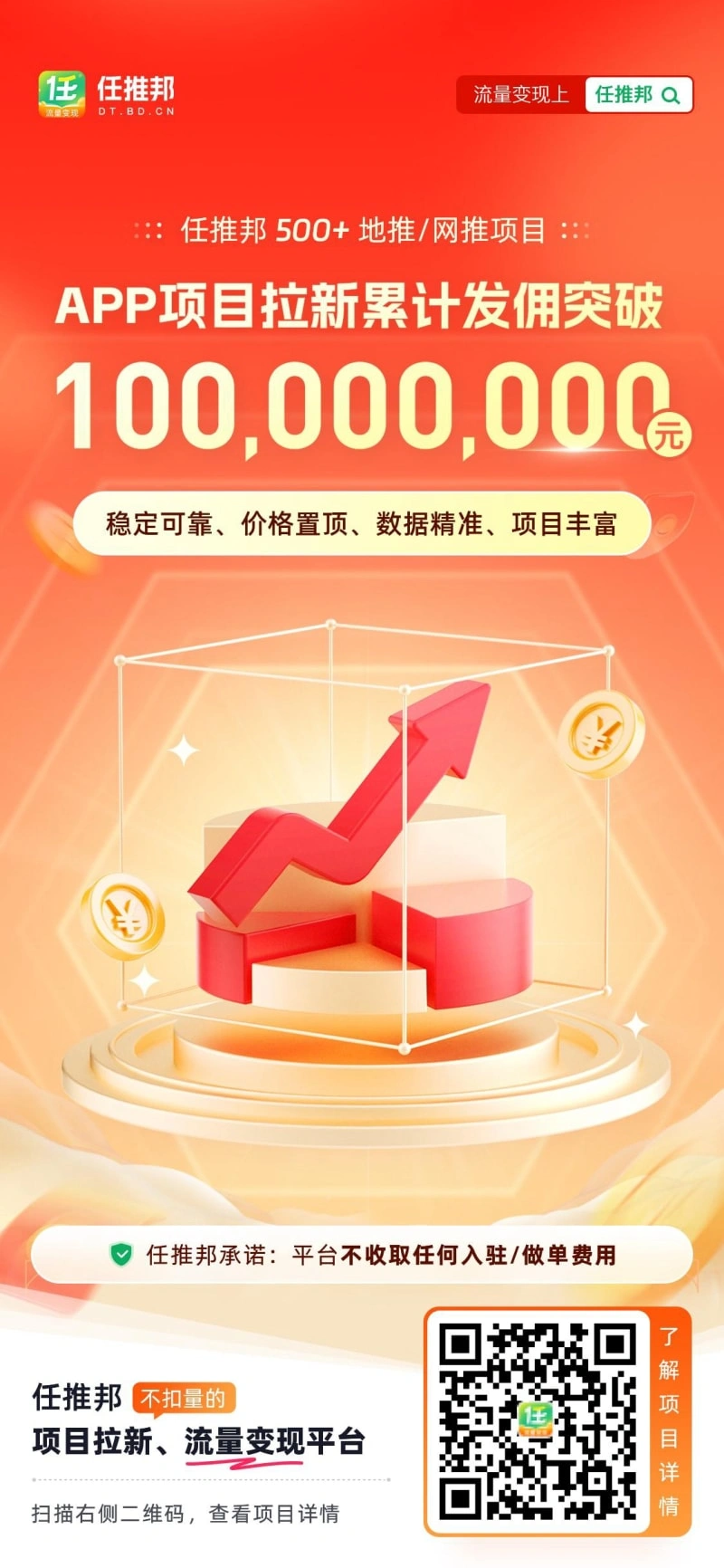 任推邦 - 不扣量的项目拉新与流量变现平台，开启财富新机遇
